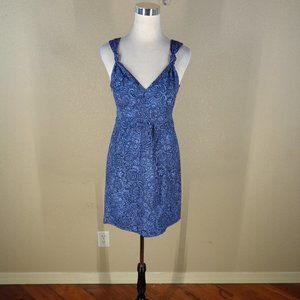 ATHLETA Nearly Knotical blue floral print dress sz 8P